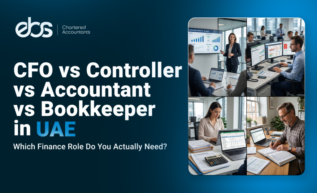 CFO vs Controller vs Accountant vs Bookkeeper in UAE